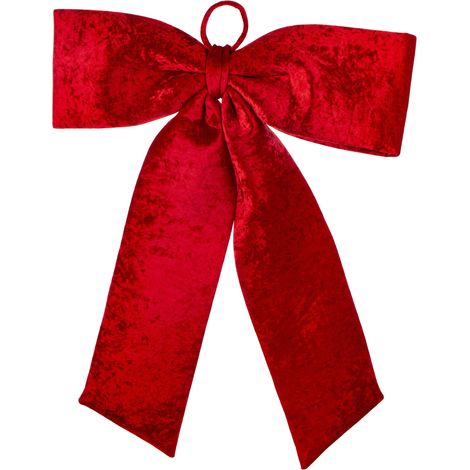 Nœud de Noël en tissu rouge 90x72x8 cm (1/5)