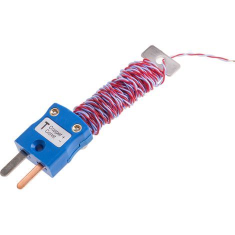 Thermocouple type T, +220°C max à Fiche mâle miniature ( Prix pour 1 )