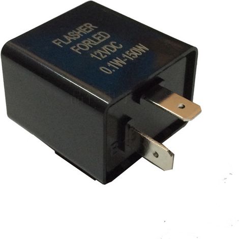 Elektronischer Blinkgeber 12VDC 2-polig Motorradblinkgeber 0,1W 150W LED-Licht, universell für den allgemeinen Gebrauch. (1/4)