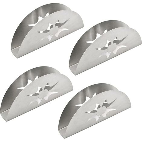 Set aus 4 Handtuchhaltern aus Edelstahl – elegante Halterungen für Küche und Bad, rostfrei, stabil & vielseitig einsetzbar - Crezuo