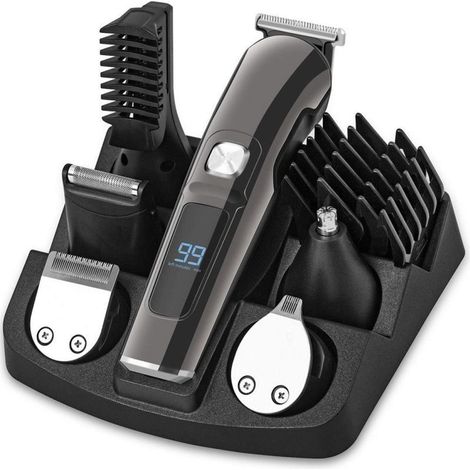 Kit multifuncional para el cuidado del cabello: afeitadora y recortadora todo en uno.