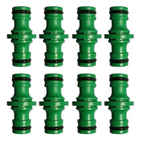 Garden Hose Connector 1/2 Inch, Quick Connector for Hose Extension and Repair, Garden Hose Nozzle, Plastic, Green (1/5)