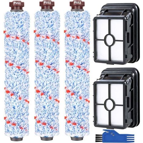 6-piece replacement brush roller set for Bissell Crosswave filters of the 17132 and 2225N series – cleaning accessories--DTEKGAZ