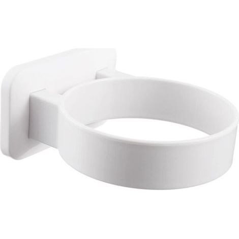 2pcs Hair Dryer Holder, No Drilling Hair Dryer Holder, Hair Dryer Holder, No Drilling Self-Adhesive Holder, Hair Dryer Holder, Wall Mounted Hair Dryer Holder (White) (1/4)