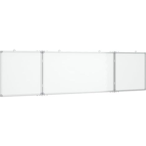Tableau magnétique panneau écriture école maison bureau pliable 160 x 40 x 1,7 cm aluminium (1/5)