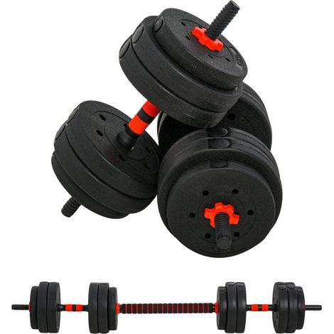 Verstellbare Hantelset 25Kg Professionelles Gewichtheben, Kurz- & Langhantel, Krafttraining Für Zuhause, Fitness