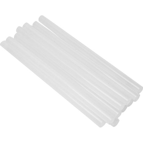 Lot de 10 accessoires pour pistolet à colle chaude 20W, bâtons de colle transparents, 0,7 x 19 cm. (1/2)