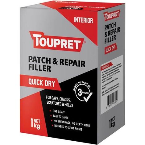 Toupret FGREB01GB Quick Dry Patch & Repair 1kg TOUFGREB01GB (1/2)