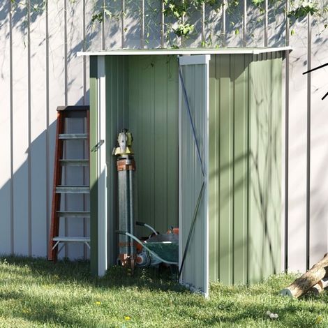 Durable Steel Storage Shed for Tools,Bicycles,Lawn Equipment-Weatherproof,Secure,Easy Access,Large Capacity,Green Finish (1/5)