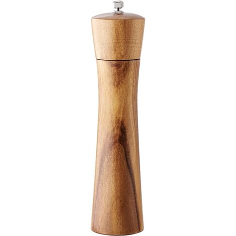1 moulin à poivre manuel en bois avec noyau de broyage grossier (1/4)