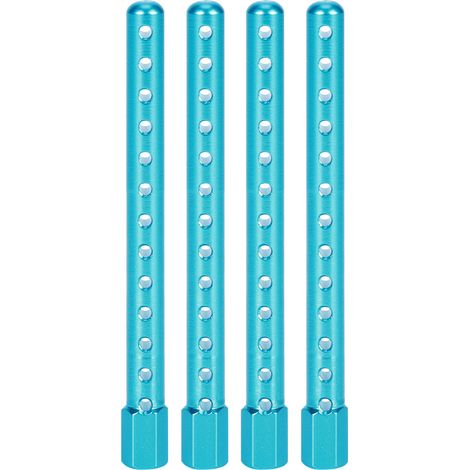 4 Pièces Colonnes de Carrosserie Alliage Aluminium pour Voiture RC, Pièces Détachées Compatibles HSP 1/10 122037 Bleu (1/5)