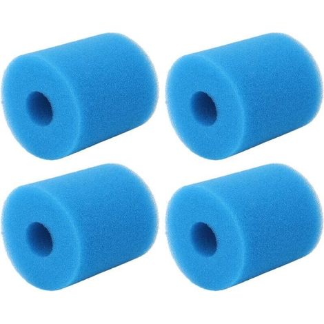 Set mit 4 H-förmigen Poolfilterschwämmen, Ersatzschaumstoffschwämme für Poolfilter und Pumpen - Crezuo