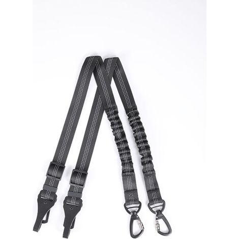Ceinture Sécurité Chien Voiture, Laisse Chien réglable de Longueur avec D'absorption des Chocs Barre de Verrouillage de Séc (1/4)
