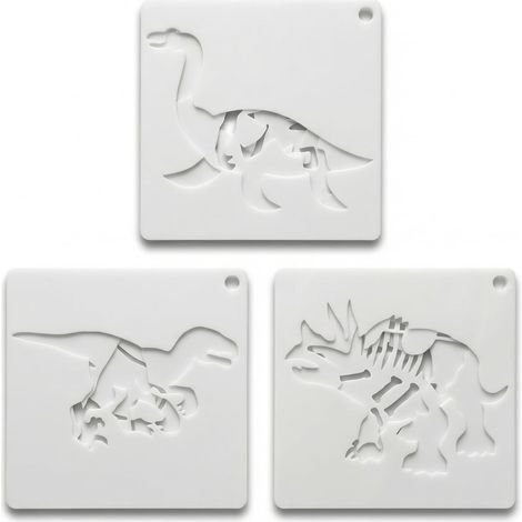 Lot de 80 Pochoirs Dinosaures Réutilisables en PET, Modèles de Peinture Flexible pour DIY, Décoration Murale, Bois, Meubles et Scrapbooking, Pochoirs Artistiques avec Trous de Suspension Pratiques (1/5)