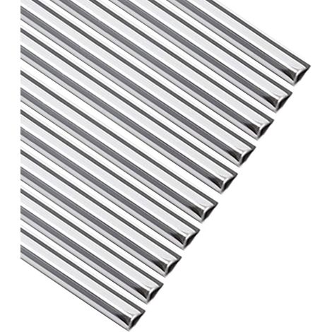 Lot de 10 baguettes décoratives en PVC chromé pour grilles d'aération, longueur 2m, accessoires intérieurs universels (1/5)