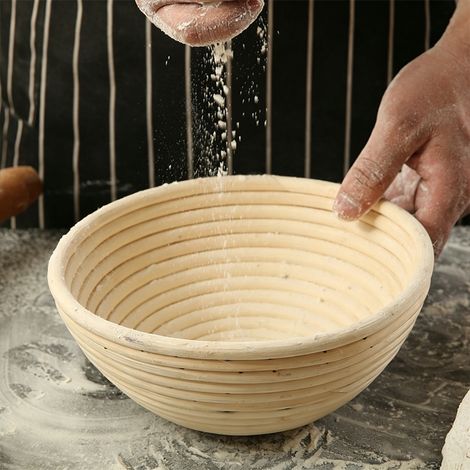Paniers de fermentation ustensiles de boulangerie paniers à pain rustiques paniers ronds en rotin paniers moulés paniers de fermentation, ronds 11 × 6cm (1/4)