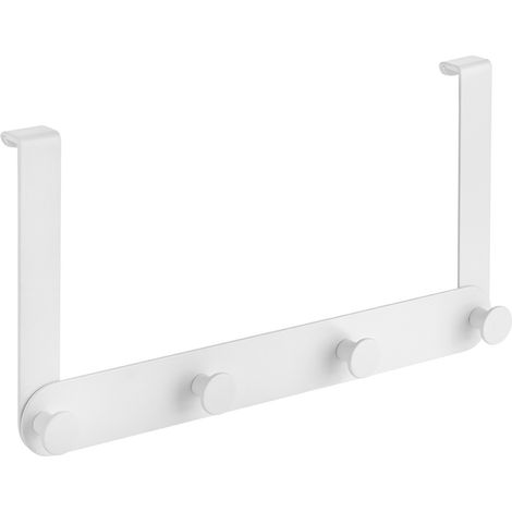 APPENDIABITI PER BOX DOCCIA, gancio portasciugamani quadruplo, acciaio, bianco