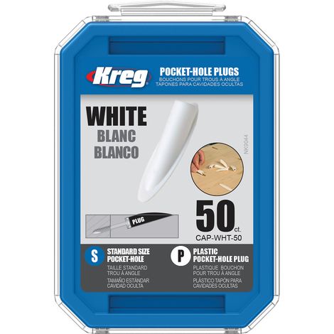 Tasselli standard in plastica bianca - KREG - CAP-WHT-50