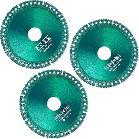 Lame de scie de coupe multifonctionnelle, incisive, élimination des copeaux en douceur, disque diamant pour tuyau en céramique PVC 3 pièces