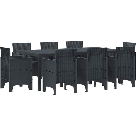 Garten Essgruppe 9 pcs Anthrazit Polypropylen
