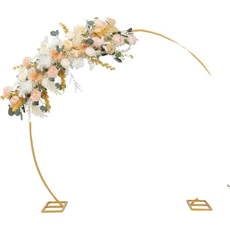 Soporte para arco de globos, diseño duradero, fácil montaje, dorado, L (1/2)