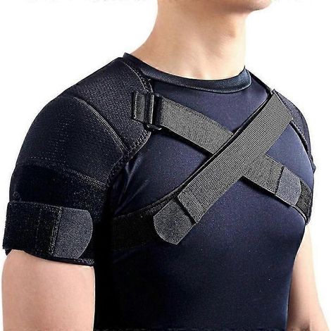Double Shoulder Brace for Women & Men, Shoulder Pain Relief Double Shoulder Support, Adjustable Shoulder Brace