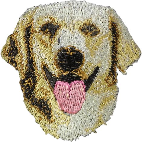 Golden Retriever - toppa a forma di cane, toppa ricamata, decorazione unica per zaino di Art-Dog (1/3)