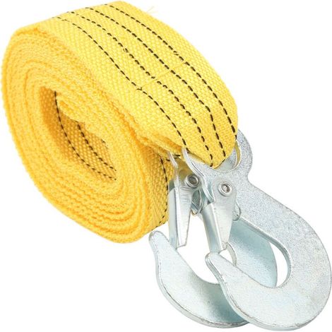 Sangle de corde de remorquage de voiture de 4m 3T avec crochets en acier polypropylène haute résistance pour camions de remorque d'urgence (1/4)