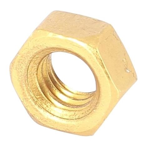 Blister de 5 Écrous Hu M8 P40 OA Or DIN 934 (1/2)