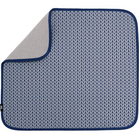 Tapis d'égouttage pour plan de travail cuisine en microfibre très absorbant vaisselle, ustensiles, casseroles et poêles, taille L, 40,6 x 45,7 cm, tricot jersey - 40.6 45.7 cm'Stockinette 40.6 x 45.7 (1/5)