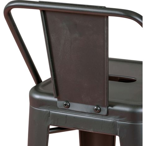 Nest Dream - Industrieller Metallhocker - Bistro - Schwarz