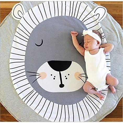 Couverture rampante, couverture caline en coton, tapis de couchage doux, dessin animé, tapis de jeu pour bébé, couverture de jeu, Degré de 90 cm (1/3)
