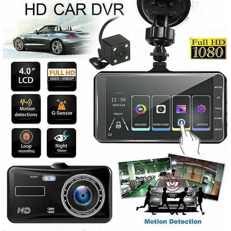 4-Zoll-Dashcam mit zwei HD-1080p-Kameras vorne und hinten sowie Nachtsichtfunktion (1/5)