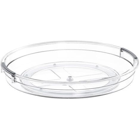 Drehbares Tablett, 360° drehbares Tablett, Kühlschrank, Küchen-Organizer, Lazy Susan, drehbares Gewürzregal, Küchenaufbewahrung für Kühlschrank, Wohnzimmer, Esszimmer. (1/2)
