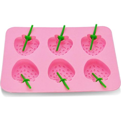 Moule à glaçons Ceinture de fraises avec bac à glaçons Moule à glaces créatif souple Boîte à glaçons Moule à glaçons Moule à glaçons