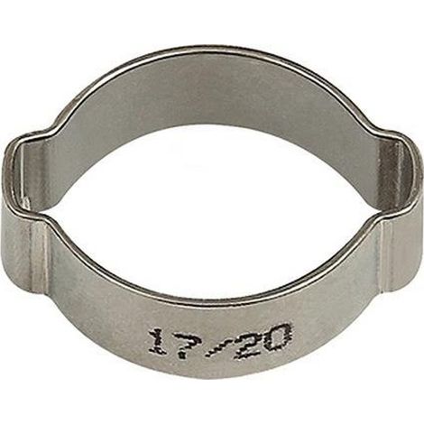Riegler 50x Collier de serrage 2 oreilles Acier inoxydable 1.4301 (W4) Plage de serrage 14 - 17 mm - 179469 (1/4)