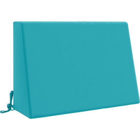 Coussin de dossier d'extérieur 100 % polyester Turquoise (1/5)