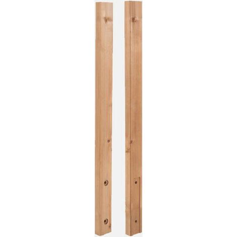 Kordo – Demi-poteaux de finition en sapin – Poteau de garde corps pour remplissage tubes acier noir – Made in France – Normes NF P 01-012/013