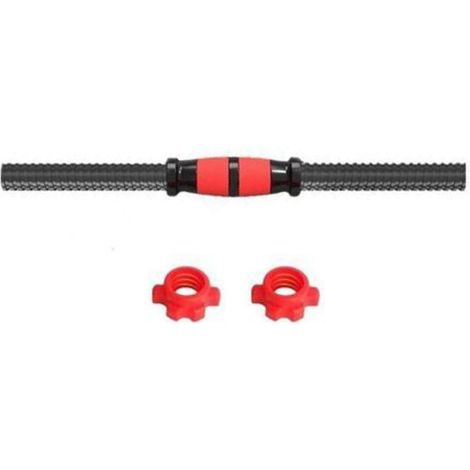 Barre de connexion d'haltères de 35 cm avec 2 colliers de serrage à vis, universelle pour entraînement de force à domicile (1/5)