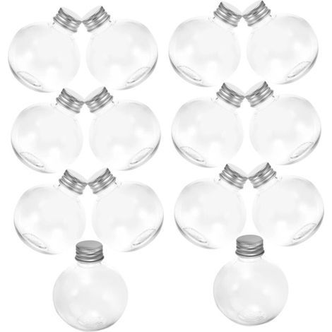 Lot de 25 Bouteilles Ampoule Rondes 150 ML en Plastique Transparent avec Bouchon Bouteilles Décoratives Artisanales pour Mariage et Fêtes à Message Polyvalentes Couleur Aléatoire (1/5)