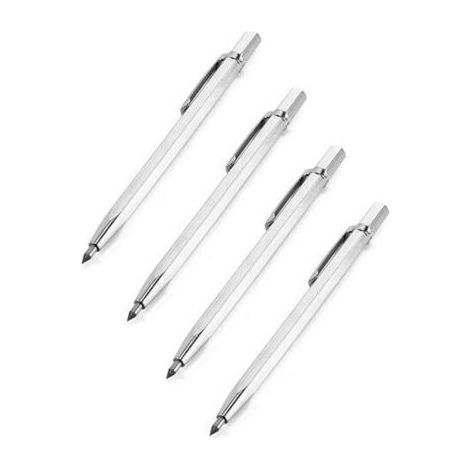 Lot de 4 Stylos à tracer en carbure de tungstène , pointe a tracer pour le verre la céramique et l'acier trempé (1/5)
