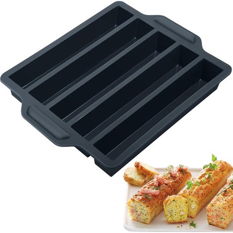 Cake Long Moule en Silicone Moules Mini Cakes Apéro pour 5 multi Apéritif Pâtisserie Gateau