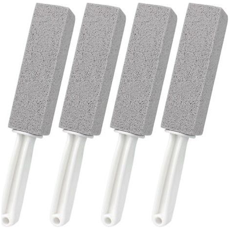 Brosse WC en pierre ponce 4 pièces, adaptée au nettoyage des toilettes, au détartrage et au nettoyage ménager (1/4)
