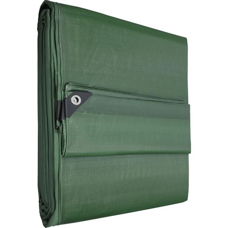 KOTARBAU® Bâche de Protection Extérieur - Polyéthylène - 15 x 20 m - Vert Olive - 120 g/m² - Bâche Anti UV - Bache Remorque - Bache Impermeable Exterieu (1/5)