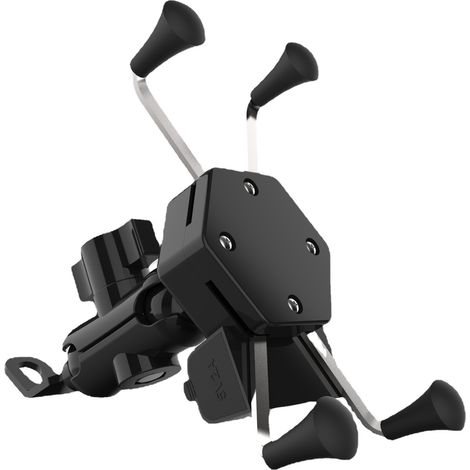 Support Téléphone Portable Pour Moto - Chargeur Intégré - Serrure Mécanique À Quatre Pattes - Compatible 3 À 6,5 Pouces - 1 Pièce (1/5)