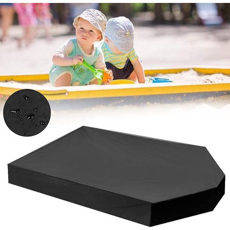 Bâche de protection imperméable avec cordon de serrage pour bac à sable et piscine, idéale pour protéger le sable et les jouets de jardin contre la poussière et la pollution.