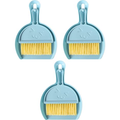 Balayette Et Pelle Mini - En PP - Pour Bureau Voiture Canapé Cage Animal - Lot De 3 Pièces (1/5)