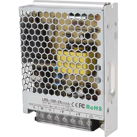 Transformateur d'alimentation à découpage LRS pour l'automatisation industrielle, le contrôle, les équipements militaires et de recherche scientifique  100-240 V LRS 100 W 24 V 4,5 A (1/5)