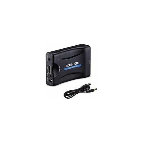 Péritel vers HDMI Adaptateur,1080p HD Convertisseur Scart vers HDMI Compatible pour NTSC PAL pour Sky HD Blu Ray PS3 TV VCR VHS, etc.