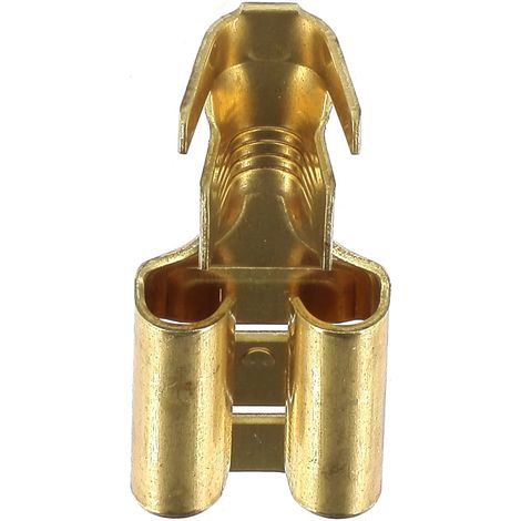 Restagraf Capocorda Piatto Nudo Femmina 9,5 x 12 mm (2,6 a 6 mm²) (Confezione da 30 Pezzi), Ottone (1/5)